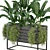 Title: Ferm Living Bau Pot Large - Set 0070: Elegant Indoor Plants 3D model small image 3