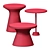 Elegant Marble Pedestal Side Table 3D model small image 2