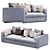 Modern Corner Sofa: FLEXFORM Asolo 3D model small image 1