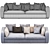 Modern Corner Sofa: FLEXFORM Asolo 3D model small image 5