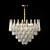 Elegant Brass 8-Light Chandelier 3D model small image 1