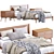 West Elm Mid Century Bedframe - Acorn: Stylish and Sturdy 3D model small image 2