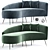 Elegant Diwan Chaise Sofa 3D model small image 1