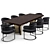 Elegant Visionnaire Dining Set: Clem Chair & Temptation Table 3D model small image 2
