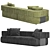 Luxury Comfort: Fendi Truman Sofa 3D model small image 3