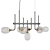 Sleek Metera Linear Chandelier 3D model small image 1