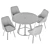 Bluvel Pod Chair and Confluence Table Set 3D model small image 6