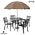 Elegant Castanon Dining Set 3D model small image 1