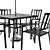 Elegant Castanon Dining Set 3D model small image 2