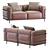Luxurious Cassina LC3 Leather Sofa 3D model small image 3