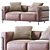 Luxurious Cassina LC3 Leather Sofa 3D model small image 7