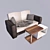 Title: Multifunctional Sofa Set 3D model small image 1