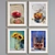  4-Piece Modern Picture Frame Set with Oil Painting 3D model small image 3