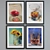  4-Piece Modern Picture Frame Set with Oil Painting 3D model small image 5