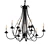 Elegant Nine-Light Chandelier 3D model small image 1