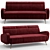 Harrison Upholstered Modern Sofa 3D model small image 1