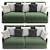 Luxury Forest 2 Seater Sofa 3D model small image 12