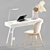 Modern Home Office Set with BoConcept Cupertino Console Table, Adelaide Chair, and Muuto Leaf Lamp 3D model small image 1