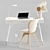 Modern Home Office Set with BoConcept Cupertino Console Table, Adelaide Chair, and Muuto Leaf Lamp 3D model small image 2