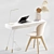 Modern Home Office Set with BoConcept Cupertino Console Table, Adelaide Chair, and Muuto Leaf Lamp 3D model small image 6