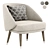 Tirolo Meg Armchair: Stylish Comfort 3D model small image 3