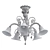 Modern Venetian Chandelier: Murano Glass 3D model small image 2