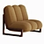 Designer Theodore Armchair: Timeless Elegance 3D model small image 2