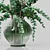 Gorgeous Green Glass Vase Bouquet 3D model small image 3