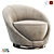 Peacock Swivel Chair - Elegant and Functional 3D model small image 1