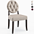Elegant Tufted Side Chair 3D model small image 1
