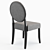 Elegant Tufted Side Chair 3D model small image 2