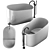 Contemporary Oval Freestanding Bathtub: DIP by Rexa 3D model small image 1