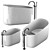 Contemporary Oval Freestanding Bathtub: DIP by Rexa 3D model small image 10
