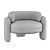 Royal Embrace Armchair: Elegant Comfort for Your Space 3D model small image 4