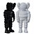 Kaws x Michelin Figurines - Black and White Vinyl Toys 3D model small image 3