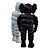 Kaws x Michelin Figurines - Black and White Vinyl Toys 3D model small image 4