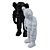 Kaws x Michelin Figurines - Black and White Vinyl Toys 3D model small image 5