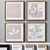 Multicolored Wood Photo Frames Set 3D model small image 1