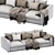 Flexform Asolo Corner Sofa 3D model small image 3