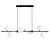 Modern Minimalist Line Chandelier 3D model small image 1