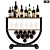 Elegant Liquor serving trolley 3D model small image 5