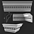 Elegant Ceiling Cornice K195 3D model small image 2