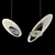 Marketa Pendant Lamp: Sleek Glass and Brass Design 3D model small image 3