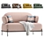 Pink Coco 2-Seater Sofa 3D model small image 1