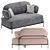 Pink Coco 2-Seater Sofa 3D model small image 3