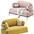 Pink Coco 2-Seater Sofa 3D model small image 5