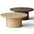 Sleek Oak Coffee Table - Stylish and Functional 3D model small image 1