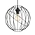 Orbita Black Chandelier: Modern and Elegant 3D model small image 1