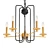 Sleek Black Chandelier: 0190CL 5BK 3D model small image 1