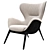 Nirvana High Back Lounge Chair - Luxury Comfort for Ultimate Relaxation 3D model small image 3